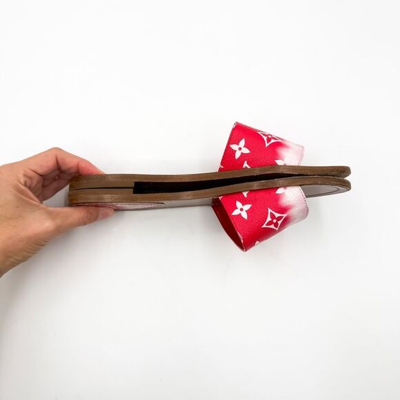 Louis Vuitton LV Lock It Slides Escale Two Tone Flat Sandals EU 39 US 9 - Picture 7 of 12